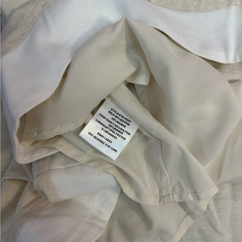 Sugarlips Gizelle Scallop Shift Mini Dress Sz XL In Natural NWT | Mini Dress - - Picture 9 of 11